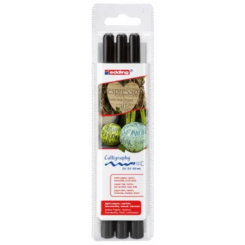 Rotulador permanente Edding 1255 punta fina negro 3 uds.