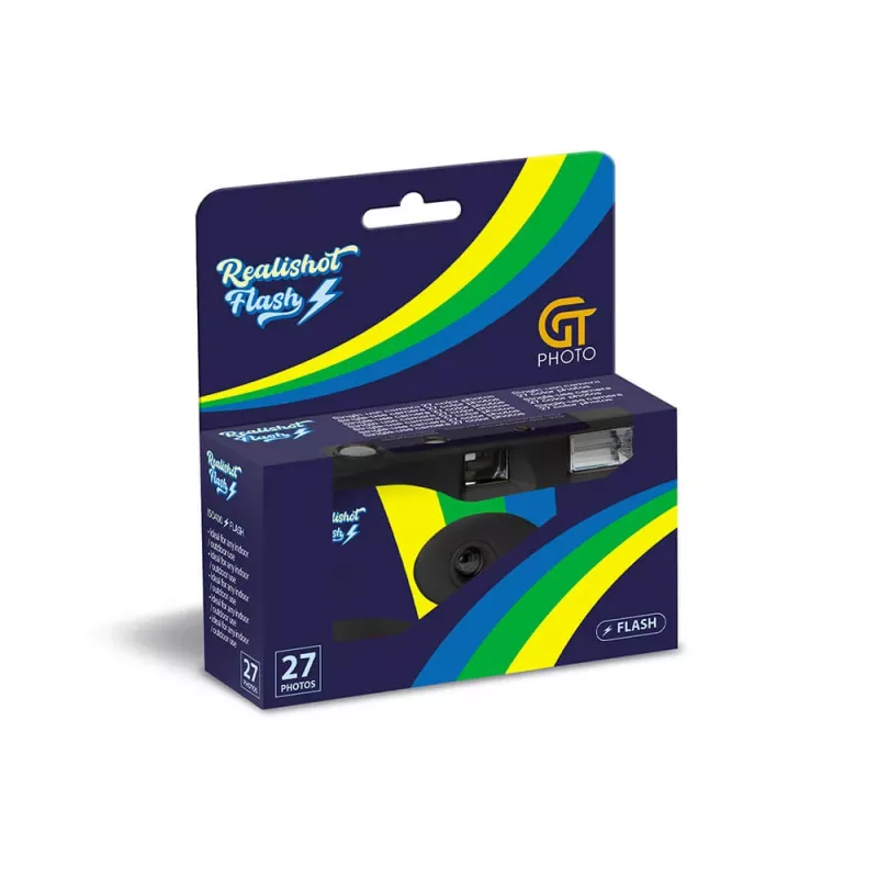 Cámara compacta de película GT Photo GT27FL 135 mm negro azul 31 mm