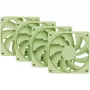 Ventilador de refrigeración para ordenador HYTE FA12-MM-4 120 mm, 1500 rpm, 72 m³/h, 1,6 mmH₂O, rodamiento fluido dinámico, verde, pack de 4