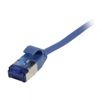 Cable de red RJ45 Synergy 21, CAT6A 500 MHz, 0,25 m, azul, U/FTP, Slimline redondo d=3,8 mm, TPE (Superflex), AWG32, Synergy 21 – Digital/Datos – Red