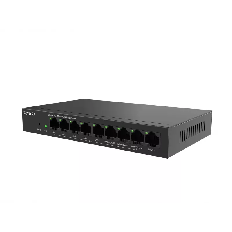 Router con cable Tenda G0-8G-PoE Gigabit Ethernet negro