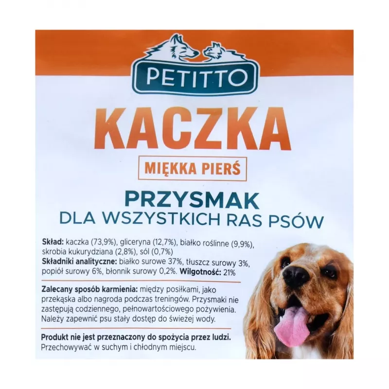 Filete de pechuga de pato blando PETITTO - snacks para perros - 500 g