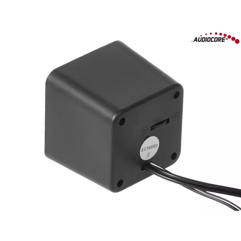 Altavoz de PC de 2 vías Audiocore AC870 B — 3 W RMS, alimentación por USB con cable, entrada de 3,5 mm, 2.0 canales