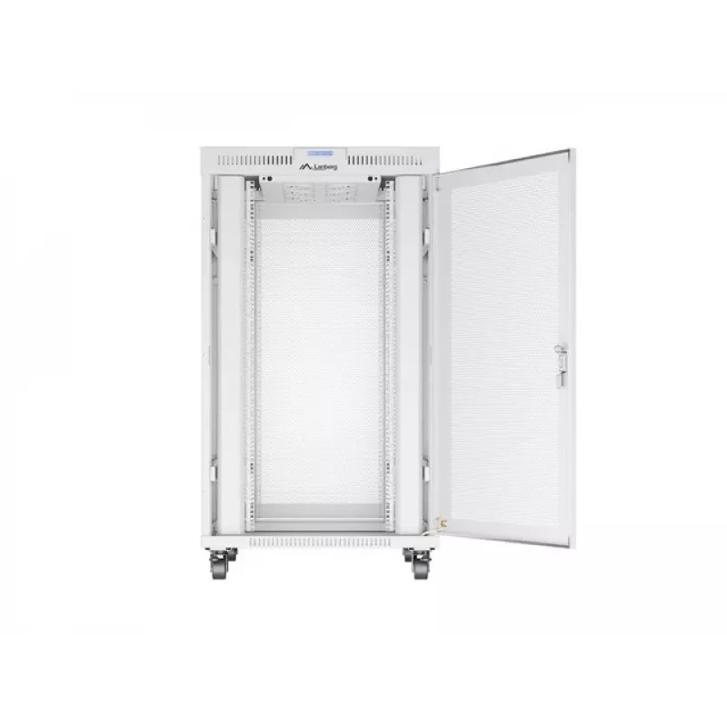 ARMARIO RACK DE SUELO 19 27U 800X1000 GRIS PUERTA PERFORADA LCD LANBERG (paquete plano)