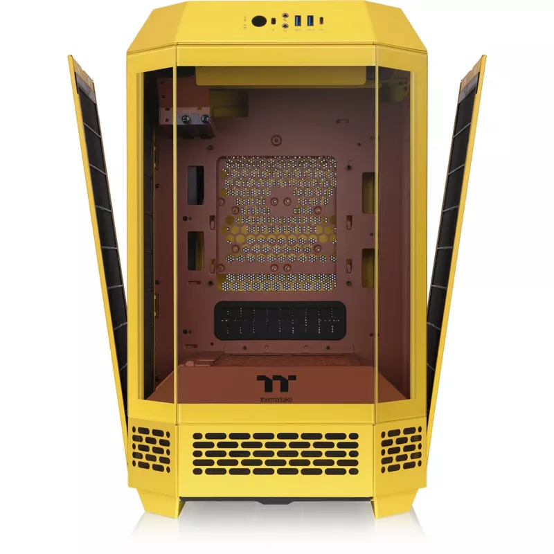 Caja Mini Tower THERMALTAKE The Tower 250 Butter Caramel — microATX/Mini-ITX, compatible con ATX, caja compacta