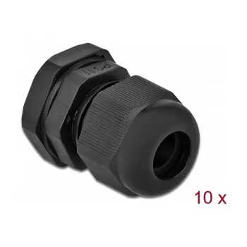 Prensaestopas DeLOCK 60196 negro plástico 10 uds.