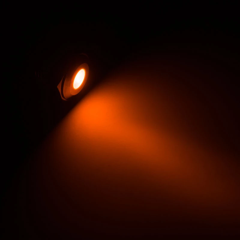Lamptron LED antivandálico, naranja, zócalo negro