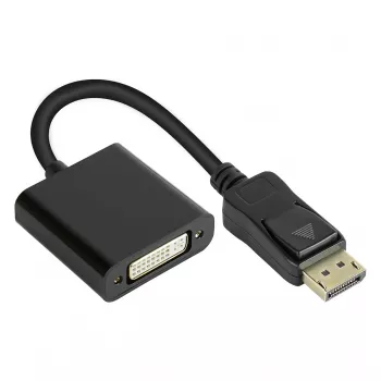 Adaptador DisplayPort macho a DVI-I 24+5 hembra, 1080P @60Hz, contactos dorados, aprox. 20cm, Good C (DP-AD10)