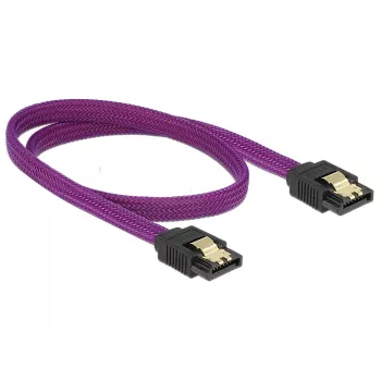 Cable SATA DeLOCK 83691 0,5 m SATA 7 pines violeta