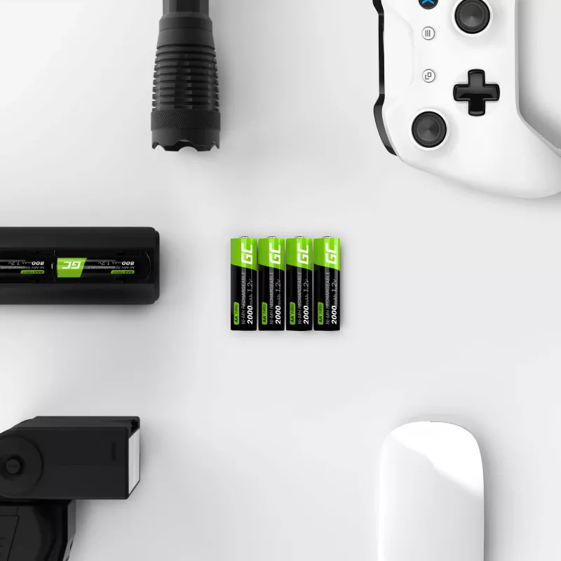 Pilas recargables Green Cell GR02 NiMH AA, 4 uds., 2000 mAh