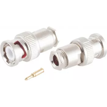 Conector macho de vídeo BNC ShiverPeaks 98800-2 para cable coaxial RG58/U, conexión por tornillo