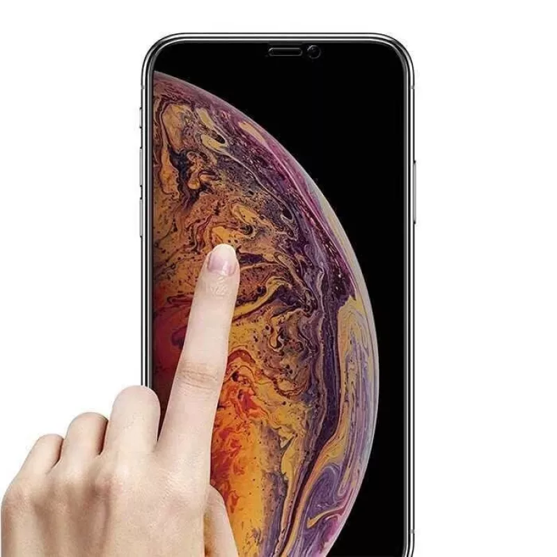 Protector de pantalla de cristal templado Devia Real Series para iPhone XS Max 3D Full Screen negro