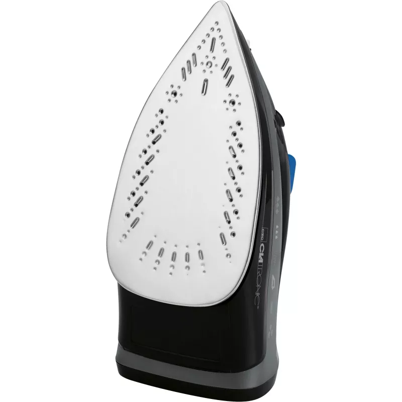 Plancha CLATRONIC DB 3703 — plancha en seco y con vapor, suela de acero inoxidable, 1800 W, negro/gris