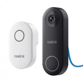 Reolink D340P - Videoportero con cable 5MP con timbre, PoE, detección de personas, audio bidireccional, compatible con NVR