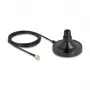 Base de antena magnética DELOCK ULA100 — 1 conector hembra N a 1 conector macho RP-SMA, cable de 3 m, exterior, negra