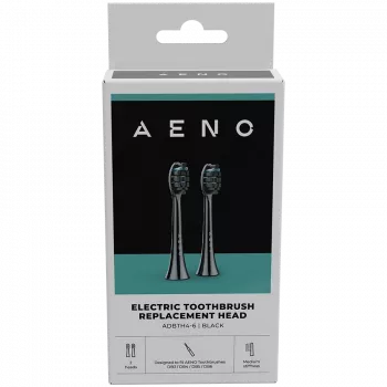 Cabezales de cepillo de repuesto AENO, negro, cerdas Dupont, pack de 2 (para ADB0004/ADB0006 y ADB0003/ADB0005)