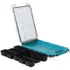 MAKTRAK organizador Flat M, caja de herramientas azul/transparente, tapa transparente