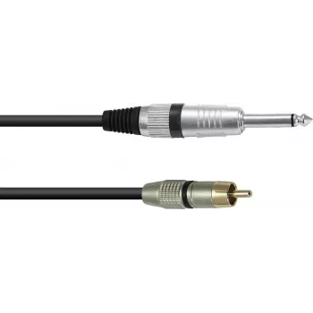 Cable adaptador OMNITRONIC RCA/jack 0,9 m negro (30225118)
