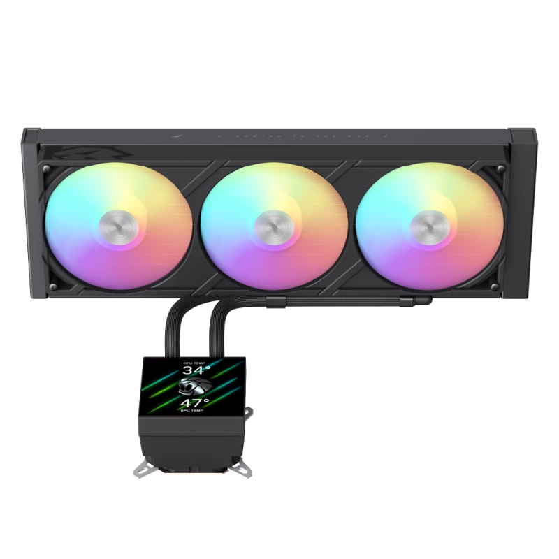 Refrigeración líquida para CPU Gamemax | GLACIER 360 LCD BK | Intel, AMD
