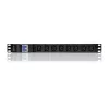 Qoltec 53999 Regleta PDU para rack de 19 pulgadas, 1U, 8x IEC C13, 10 A, con disyuntor, 2 m