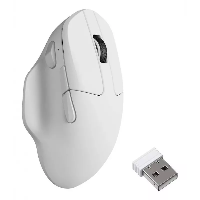Ratón óptico inalámbrico ambidiestro Keychron M7-A24 30000 DPI RF inalámbrico Bluetooth USB-C blanco