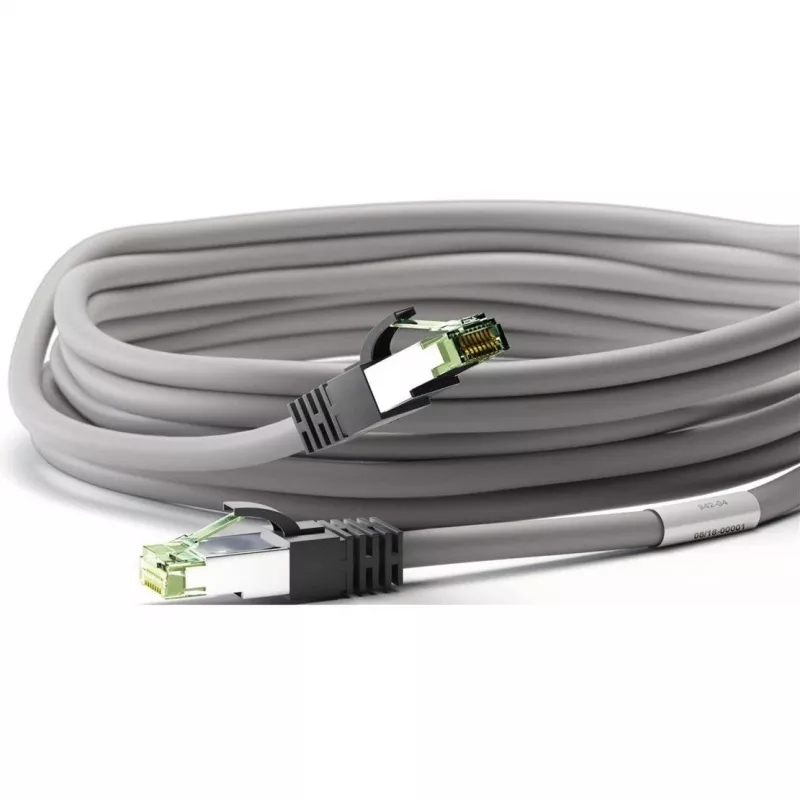 Cable de red Goobay CAT 8.1, S/FTP (PiMF), gris, 0,5 m - LSZH libre de halógenos, cobre AWG 24 (55135)