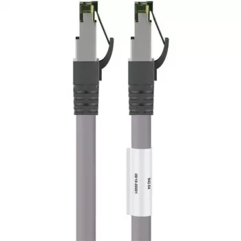 Cable de red Goobay CAT 8.1, S/FTP (PiMF), gris, 0,5 m - LSZH libre de halógenos, cobre AWG 24 (55135)