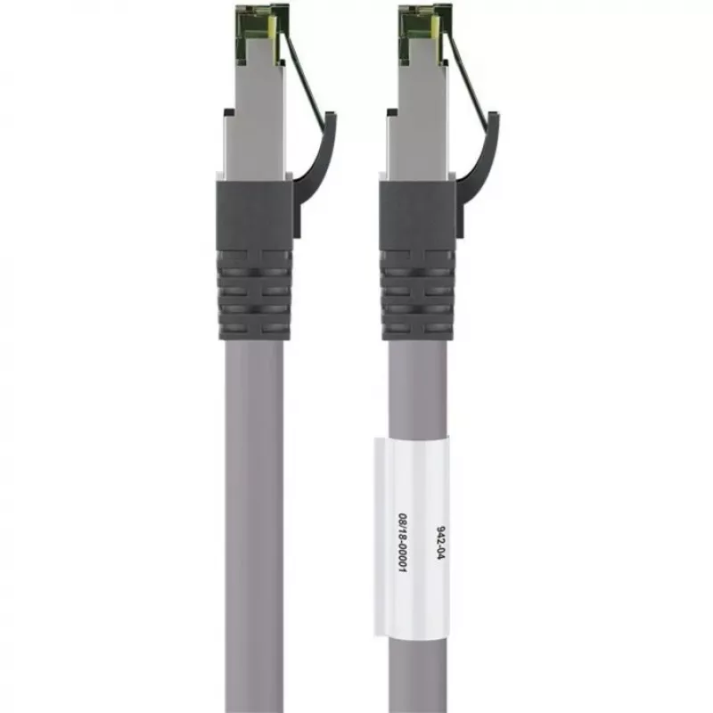 Cable de red Goobay CAT 8.1, S/FTP (PiMF), gris, 0,5 m - LSZH libre de halógenos, cobre AWG 24 (55135)