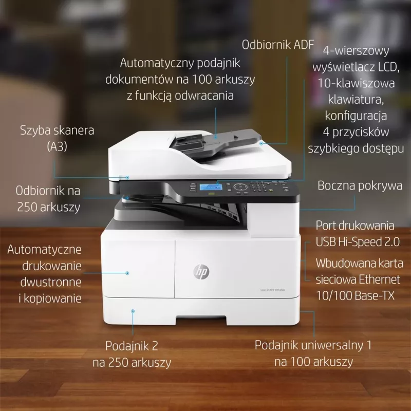 Impresora todo en uno HP LaserJet M443nda Láser A3 1200 x 1200 DPI 24 ppm