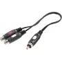 SpeaKa Professional adaptador en Y de audio RCA [1x conector macho RCA - 2x conector hembra RCA] negro (SP-7869820)