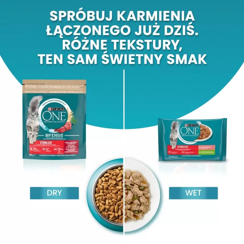 PURINA One Bifensis Sterilcat Ternera - Comida seca para gatos - 800 g