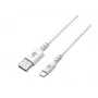 Cable USB-USB C 2m silicona blanco Quick Charge