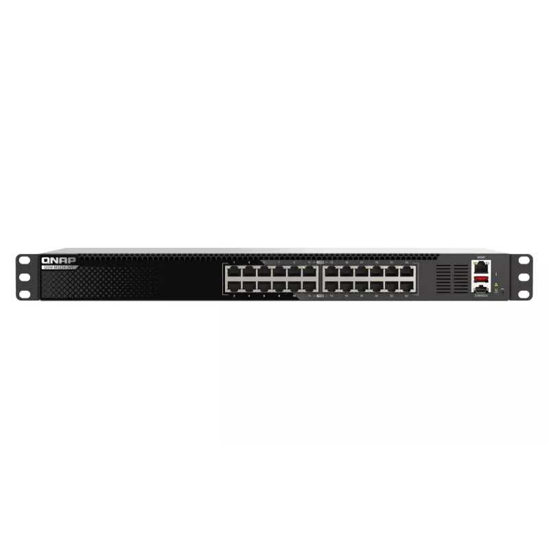 Switch de red QNAP QSW-M3224-24T gestionado L3 10G Ethernet (100/1000/10000) 1U negro, plateado