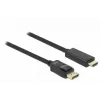 Cable Delock DisplayPort 1.1 conector macho > conector macho High Speed HDMI-A pasivo 3 m negro (82435)