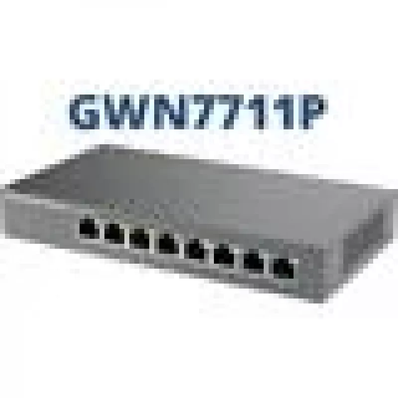 Switch de red PoE gestionado L2 Gigabit Grandstream GWN7711P — 8x RJ-45 10/100/1000, 48V DC, sobremesa/montaje en pared