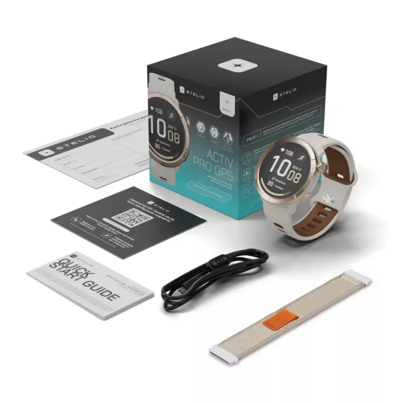 Smartwatch Stelio STSWA102GT Activ Pro GPS 46 mm oro titanio – GPS, caja de 46 mm, acabado titanio