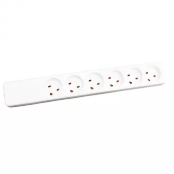 Regleta de enchufes Garbot Z66000108-PA01 6 salidas AC para interior blanco