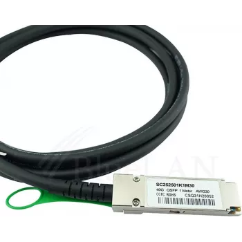 BlueOptics MCP1700-B001E-BL Cable DAC QSFP, 1 m, negro