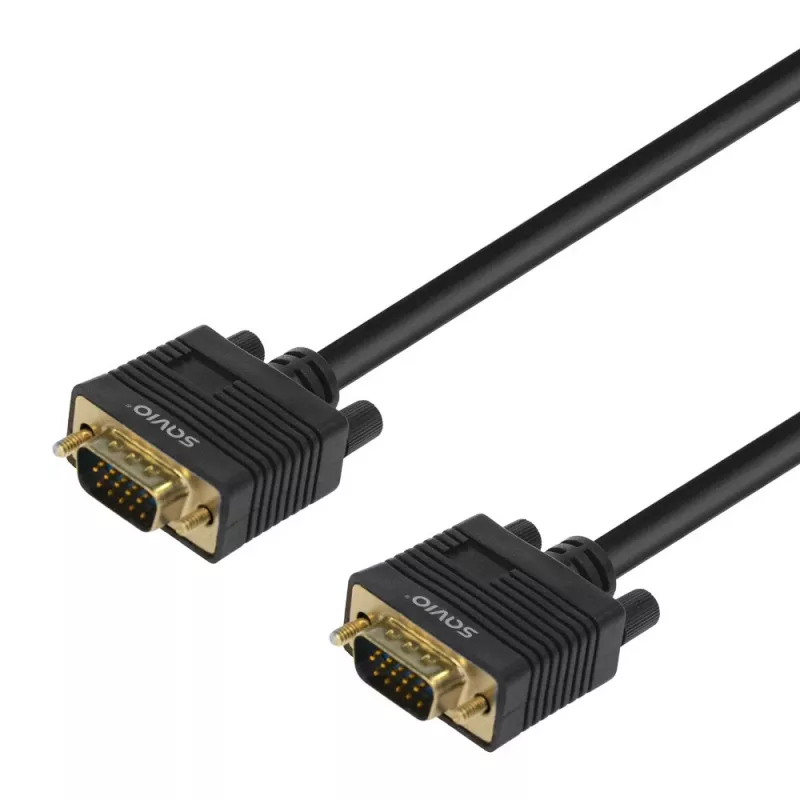Cable VGA SAVIO Cl-202 1,8 m — VGA (D-Sub) a VGA (D-Sub), negro