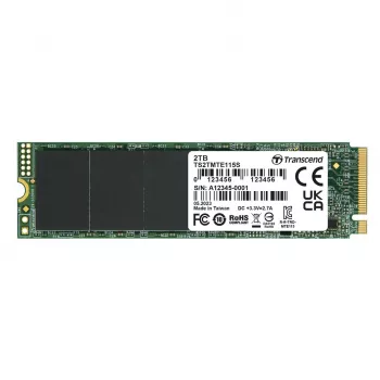 Transcend 115S - SSD - 2TB - interno - M.2 2280 (de doble cara) - PCIe 3.0 x4 (NVMe) (TS2TMTE115S)