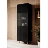 Vitrina Cama Meble PAFOS 60x40x182 cm negro mate — armario de suelo