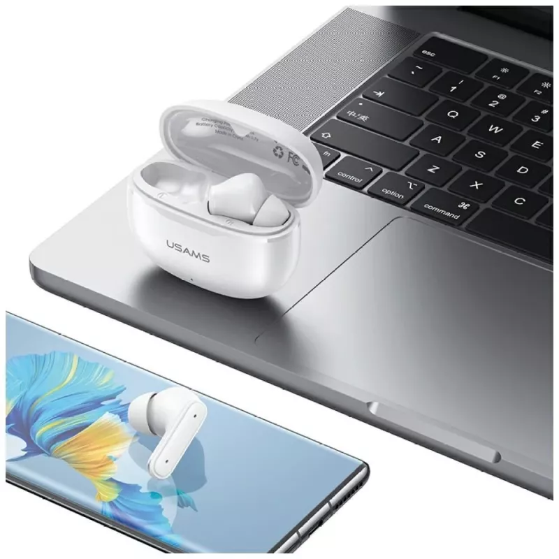 Auriculares Bluetooth 6.0 E05 TWS blancos