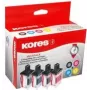 Kores X254KITXL Multipack de tinta para Brother LC-3213, negro + cian/magenta/amarillo