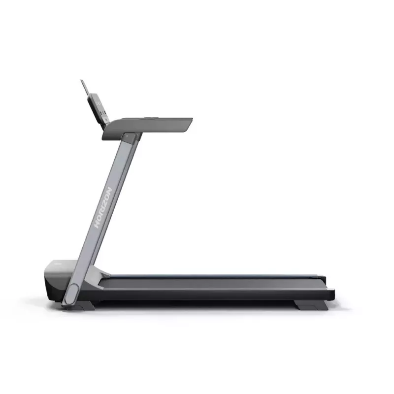Cinta de correr eléctrica plegable Horizon Fitness Evolve 3.0 — 16 km/h, superficie de carrera 127×51 cm, 12 programas, peso máximo de usuario 113 kg, pantalla LED