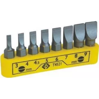 Set de puntas de destornillador plano con clip C.K T4521, 8 piezas
