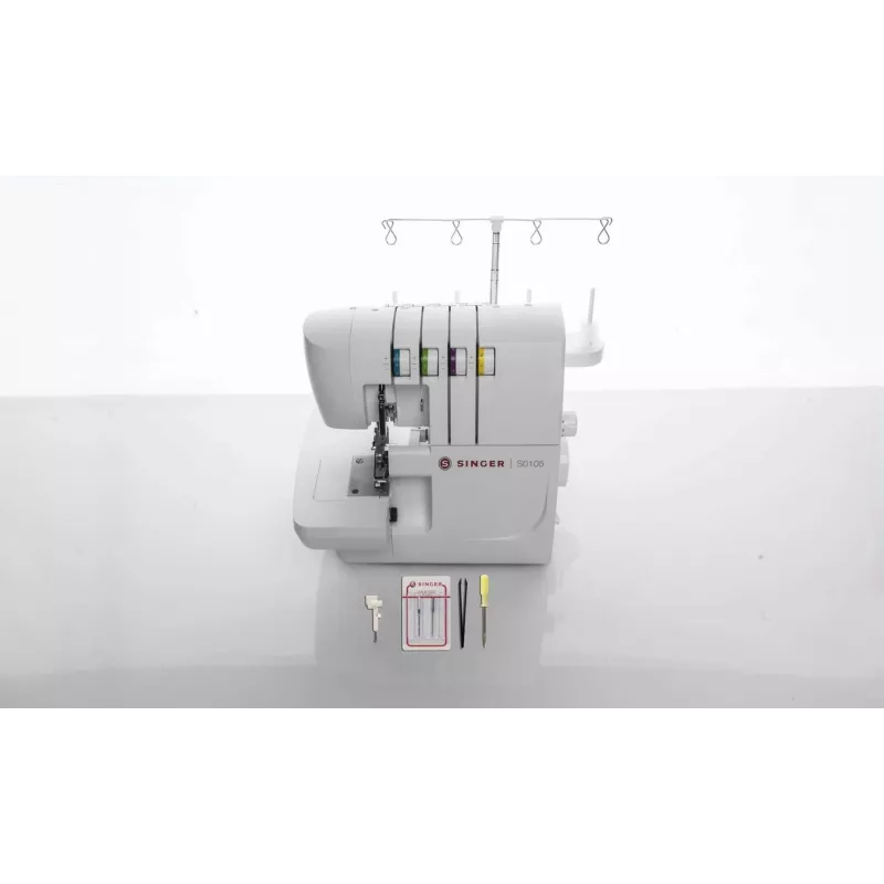 Máquina de coser overlock SINGER S0105 eléctrica blanca