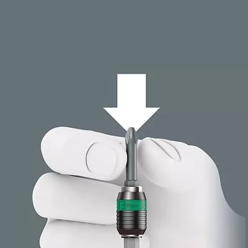Wera 826 T Kraftform Turbo Destornillador portapuntas con Rapidaptor, 1/4 de pulgada