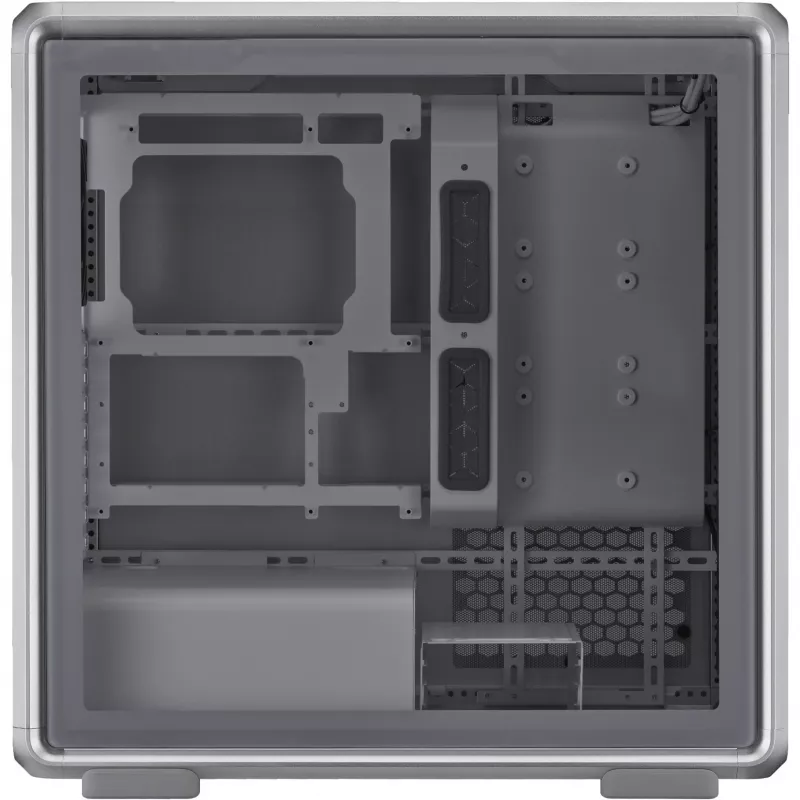 Caja de PC Cooler Master MasterFrame 600 Midi Tower Plata — ATX/Micro-ATX/ITX, cristal templado, compatible con 3x ventiladores frontales de 140 mm