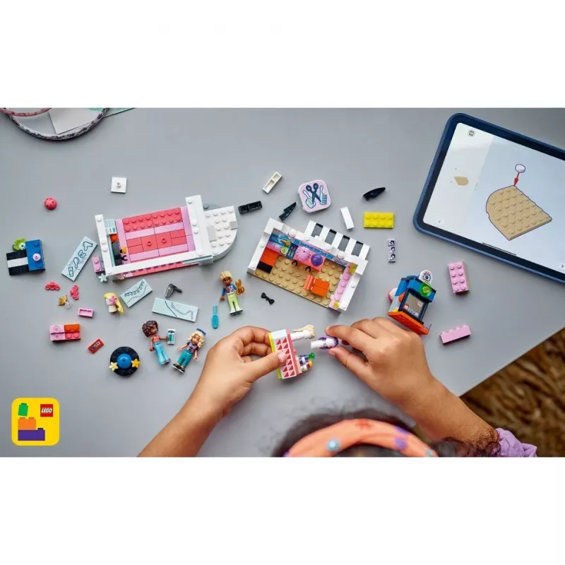 LEGO Friends Set de juego Peluquería y tienda de decoración 42662 – Mini muñecas, escena de salón, accesorios