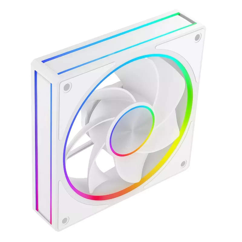 Ventilador de caja MODECOM VOLCANO LOOP 120 ARGB Reverse Fan blanco 120 mm, PWM, 400–1400 RPM